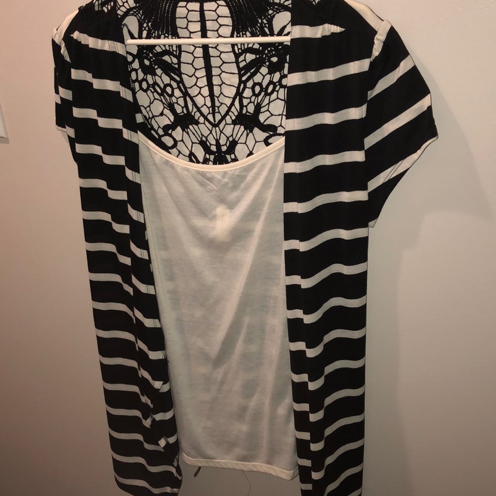 black and white shirt